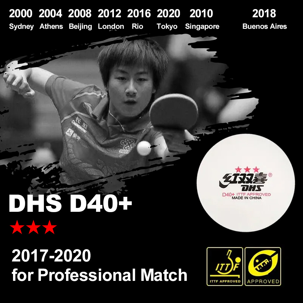 DHS D40+ DJ40+ Мячи для пинг-п – обзор и цена Table Tennis Olympics